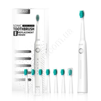 Звуковая зубная щетка Seago SG-958 и 8 сменных насадок, White