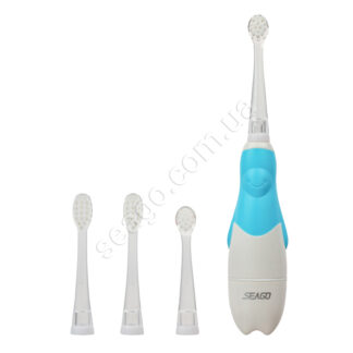 Детская звуковая зубная щетка Seago SG513 с 4-мя насадками, Blue (K1010050371)